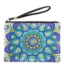 JSRQT 5D Bag with Diamond Chain Flower Diamond Art Painting Handbag Bag Chains for Girls Women Diamond Art Painting Bag Cross Body Bag with Chain Zip Handbag for Party Travel, multicoloured