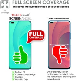 TECHGEAR [2 Pack Screen Protector fits Honor 50 Lite [Screen Angel Edition] [Case Friendly] [Bubble Free] [FULL Screen Coverage] HD Clear Flexible TPU Film