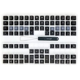 Advantage360 Dvorak - Juego de Teclas Negras - Plástico PBT | Leyendas sublimadas con Tinte | Juego de 92 Llaves | Extractor de Teclas con Logotipo
