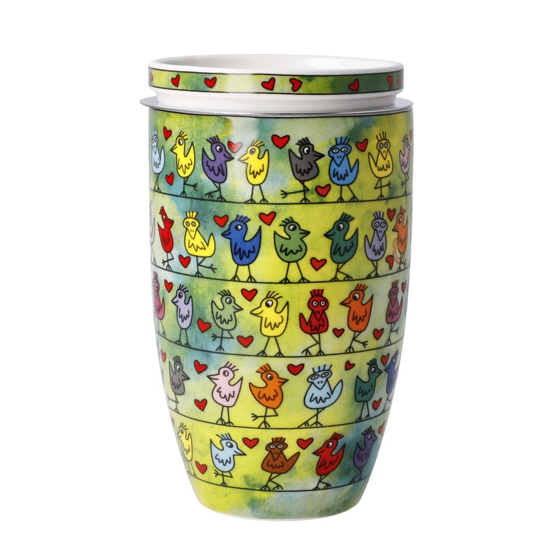 Goebel 26-103-15-1 Tea Cup with Strainer Birds on a Love