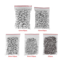Mixed Pearls Rivets Buttons Beads Round Rivets for Leather Bags Bags Shoes Clothing Bracelet (Silver Set)