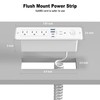 Furniture Drawer Outlet Kit, 65W USB C Recessed Power Strip