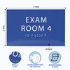 ADA CENTRAL SIGNS 6" X4" Exam Room 4 Sign- Tactile