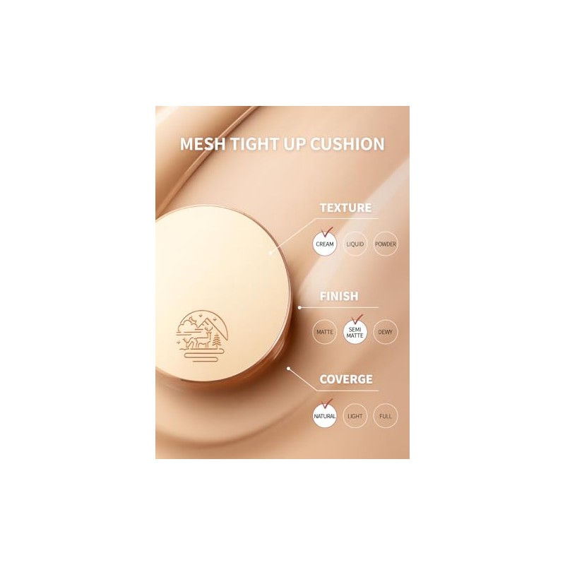 BEAUDIANI- Base de maquillaje en cojín Mesh Tight up Cushion