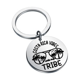 SEIRAA Costa Rica Keychain Costa Rica Travel Gifts Costa Rica Vibes With My Tribe Mexico Vacation Gifts (Costa Rica CA)