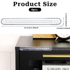 Rubber Chair Wall Protector from Chair Back, 6 Pack Clear Furniture Bumpers Silicone Cabinet Door Bumper Adhesive Wall Protector Bumpers for Shower Doors, Drawers, Car Doors, Toilet Lids