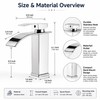 Waterfall Bathroom Faucet for Sink Basin – Hot & Cold