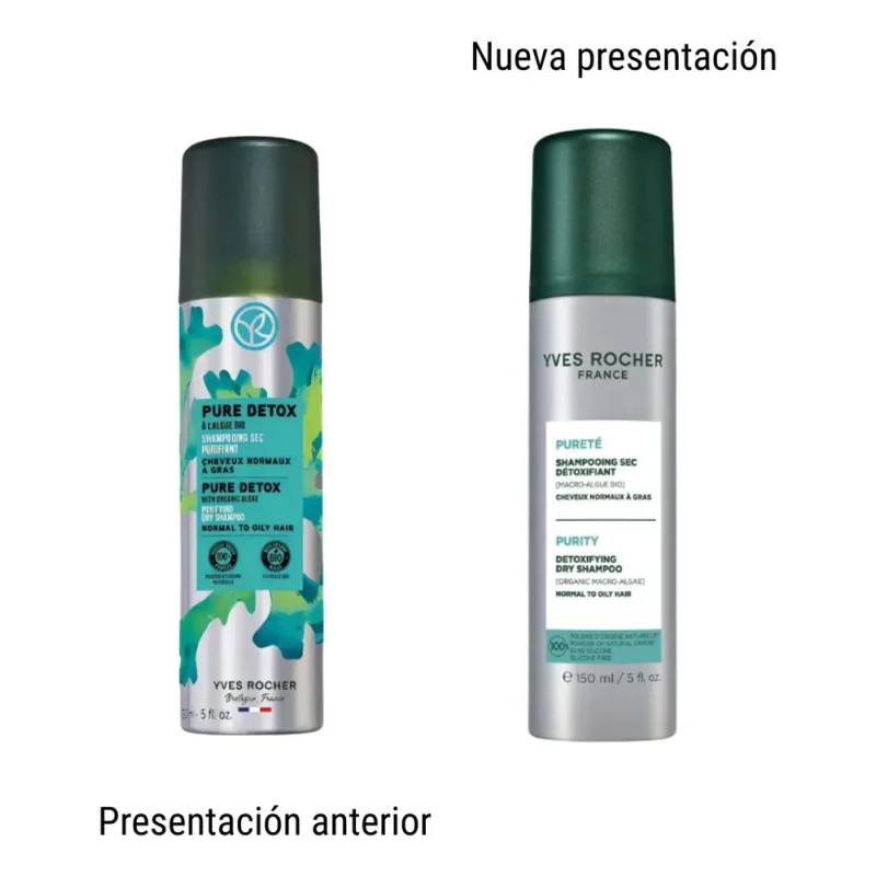 Shampoo En Seco Reduce Sebo Pureza Detox Yves Rocher 150ml