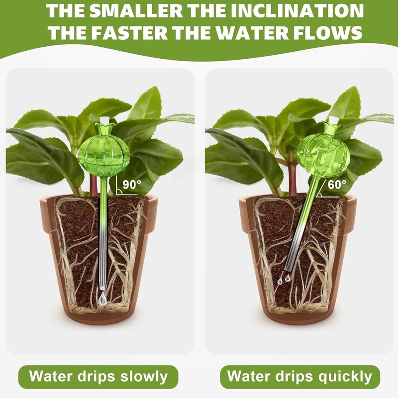 4pcs Self Watering Flower Globes Decorative Automatic Plants Watering Bulbs