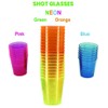 LORD C Plastic neon Shot Multi Use Glasses Reusable Rainbow