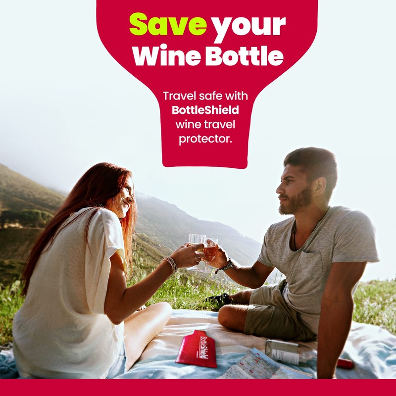 3 Pack Reusable Wine Protector Travel Bag by Bottle Shield