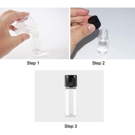 12PCS 20ML/0.7Oz Empty Reusable Empty Plastic Clear Pour Bottle with Flip Cap Lid Cosmetic Makeup Travel Sample Packing Containers Jars Vial Storage Container for Emollient Water Shower Gel Emulsion