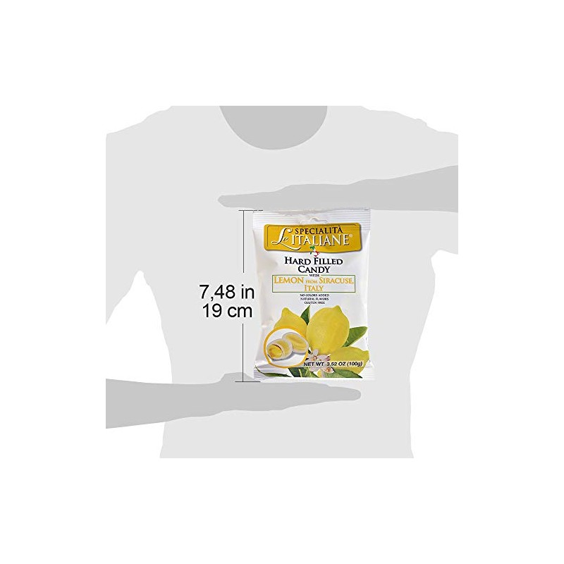 Serra Hard Filled Candy with Lemon from Siracuse, 3.52 Ounce