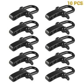 10PCS Alloy U Shaped Shackle Buckle with 4 Holes for Adjustable Buckles for Survival Bracelets