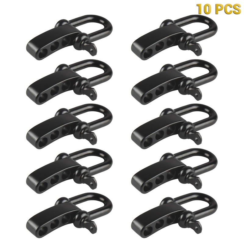 10PCS Alloy U Shaped Shackle Buckle with 4 Holes for