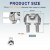 sourcing map 20 Pcs M4 Stainless Steel Wire Rope Clip