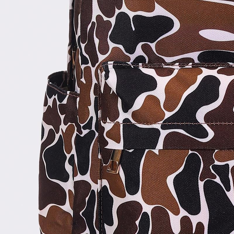 Brown camouflage Print Kids Backpack:_BA0139