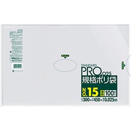 Nippon Sanipak Standard Bags No. 15, Clear, 100 Sheets
