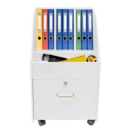 FFanhia Rolling File Cabinet with Lock, Wheels and Drawer Desk Organizer for Home Office Study Room Bedroom, 15.75 x 18.9 x 23.8