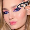 NHQZ Lidschatten schablone,3 Stück lidschatten-werkzeuge,lidschatten applikator, Augen-Make-up-Hilfe mit Make-up-Pinsel,eyeliner schablone