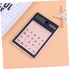 Operitacx Portable Transparent Touch Screen Calculator with Solar Power Compact