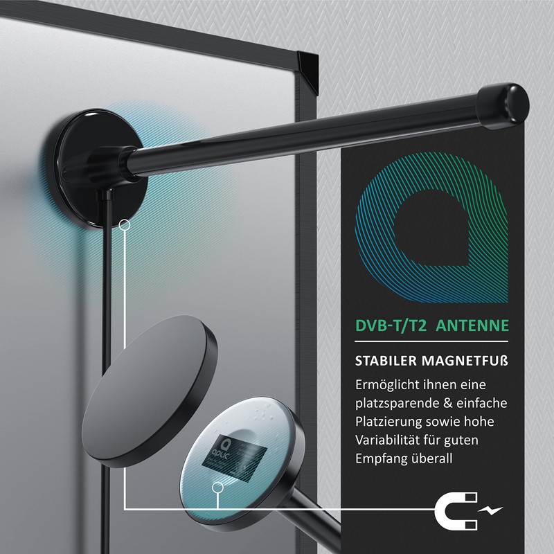 CSL - DVB-T2 Digital Rod Antenna with Stable Magnetic Base