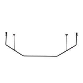 Naiture Neo-Angle Enclosed Shower Curtain Rod, 72'' X 36'' Aluminum, Oil Rubbed Bronze Finish