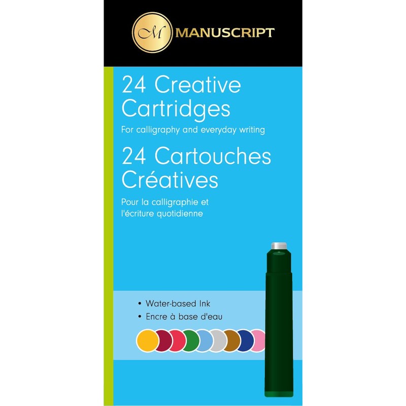 Manuscript Creative Cartridges - Pk 24 - for Caligraphy &