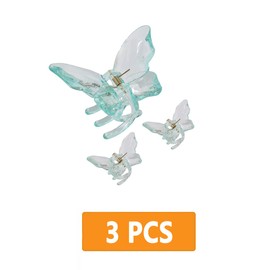 Traziewell Hair Clips Large Pack of 3 Butterfly Hair Clips for Girls Hair Clips for Women and Women 0715