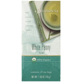 Davidson's Tea White Peony, 25-Count Tea Bags (Pack of 6)