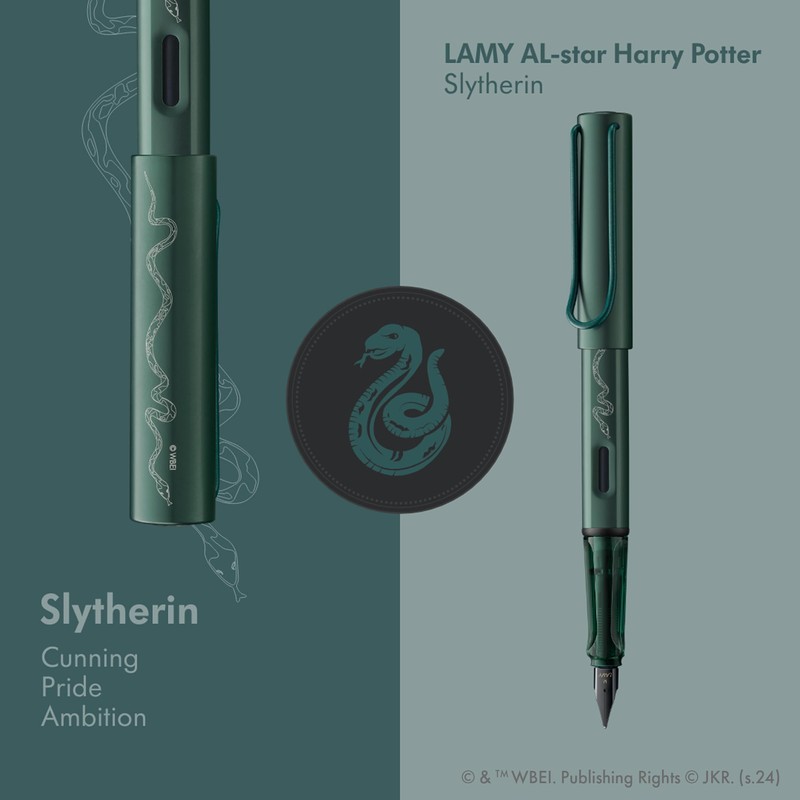 LAMY AL-star ハリーポッター スリザリン – 特別版 万年筆 家の刻印入り – EFサイズのスチールペン先