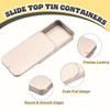 uxcell 20Pcs Slide Top Tin Containers, Mini Metal Empty Tins