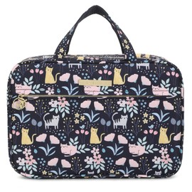 Dizdvizd Toiletry Bag for Women and Girls, Large Travel Hanging Cosmetic Bag, Bathroom Gym Toiletries Makeup Organizer - Cat Printed