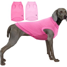 Sychien Dog Pink Shirt for Large Dogs,Blank Plain Pink Cotton Shirts for Labrador,XXL Pink Rose