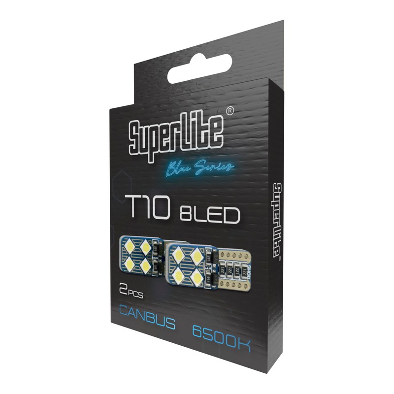 Superlite Set of 2 T10 Bulbs with 8 Leds from