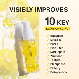 Capsule Serum with New Packaging,BEAUTY SERUM WITH VITAMIN C, V Serum, 1.0 fl oz (30 ml), Vitamin C Derivative, Concentrate, Rough, Dullness, Dry