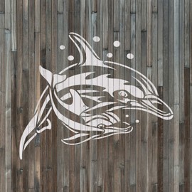 Dolphins Stencil Template for Walls and Crafts - Reusable Stencils for Painting in Small & Large Sizes
