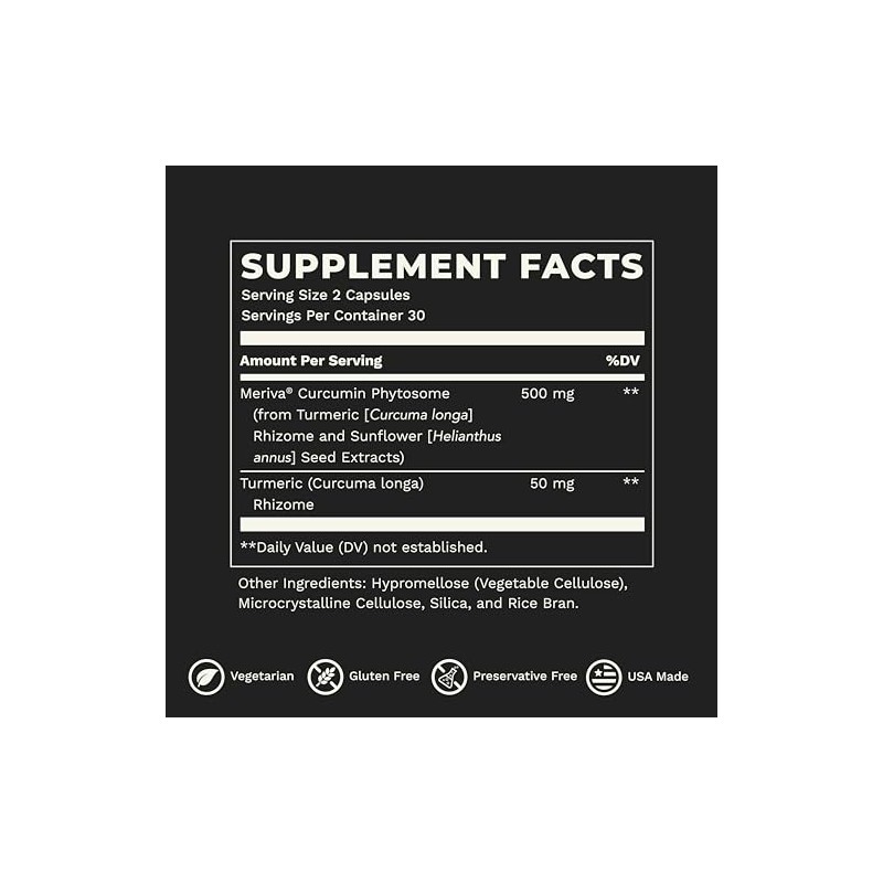 LifeSeasons Essentials Meriva Turmeric Suplemento Alimenticio Fitosoma de Curcumina 60