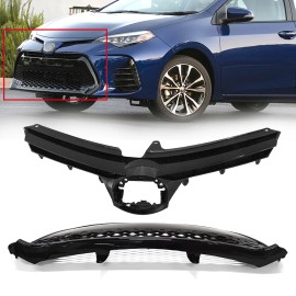 Stunning Front Bumper Upper & Lower Grille Assembly For 2017 - 2019 Toyota Corolla SE/XSE