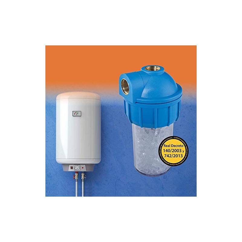 Anti-limescale filter for hot water 1/2 inch heaters and boilers