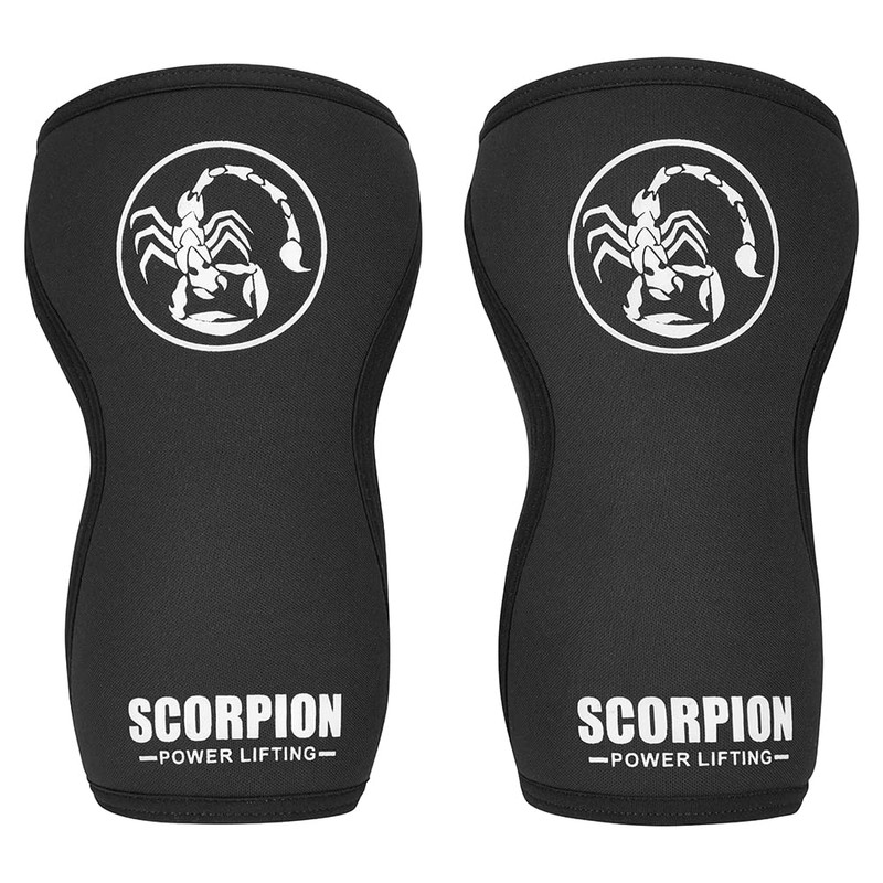 Scorpion Power Lifting Knee Sleeves for Weight Lifting 7mm Neoprene