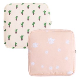 Sanitary Towel Holder，Period Bag Sanitary Napkin Storage Bag Sanitary Pouch with Zipper Portable Pantyliners Bag for Women Teen Girls Ladies(2Pcs)