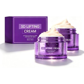 3D Lifting Night Cream, Probiotic Facial Treatment for Face (2 Pcs) Anti-Aging Collagen Moisturizer for Women & Men, Daily Face Lotion
