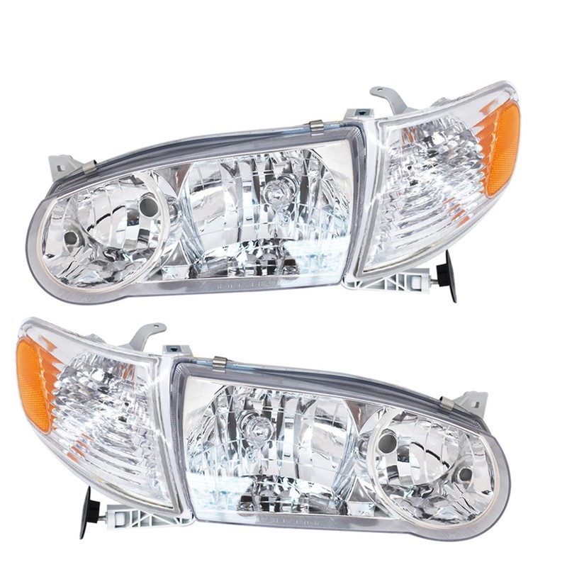 Nurniacl 2-Pack Headlights Assembly Headlamps with Corner Signal Lamp Clear
