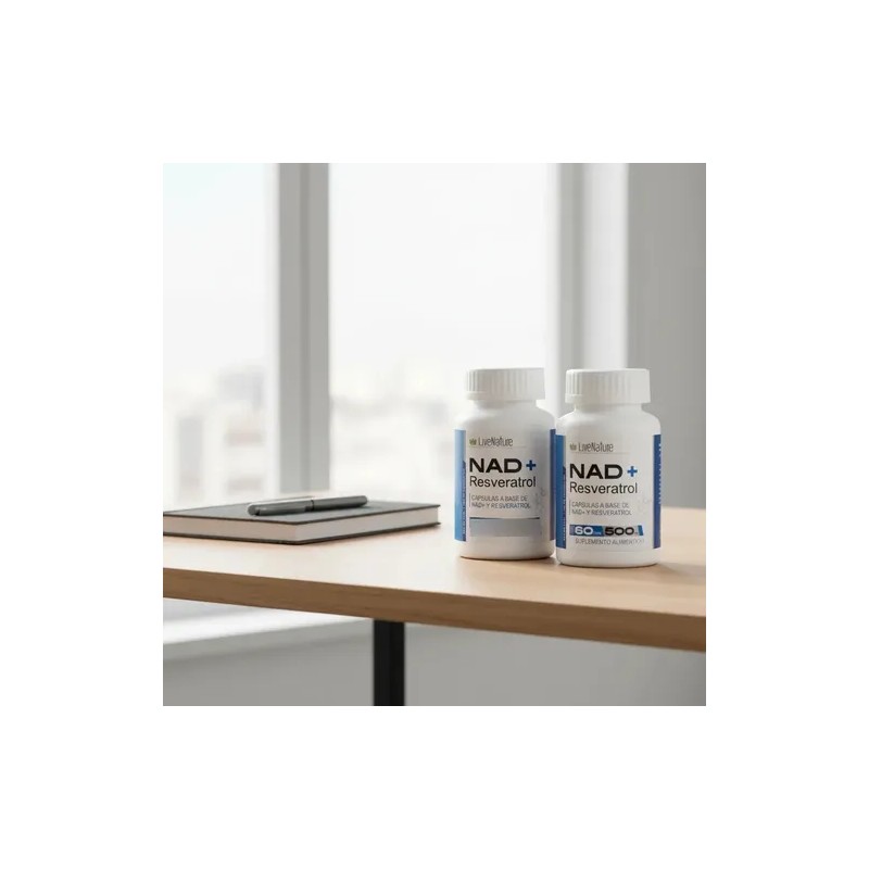 Nad + Resveratrol 2 Piezas 120 Caps Live Nature Antioxidante
