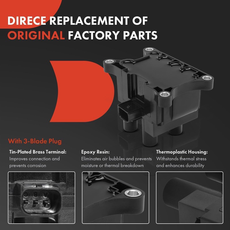A-Premium 1 Ignition Coils with 4 Wire and 4 Iridium