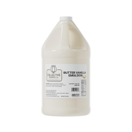 Butter Vanilla Emulsion for Baking - Natural Flavoring Blend for Cookies, Cakes, Ice Cream, Smoothies, Beverages & More - 1 Gallon Kosher, Pure Butter Vanilla Emulsion by Collective Aromas Co.