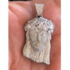 HarlemBling Solid 925 Sterling Silver Iced Jesus Piece Pendant -