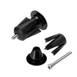 QitinDasen 2 Pairs Bike Handlebar End Plugs, Aluminum Bicycle Bar End Caps, for Road Bike, MTB, BMX (Silver + Black)