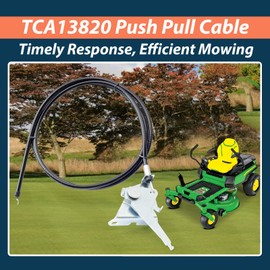 Lisnhlin TCA13820 Push Pull Cable Replacement for John Deere Ztrak Lawn Mower 737 757 for Hydro Bunker & Field Rake 1200H, Lawn Mower Throttle Control Cable